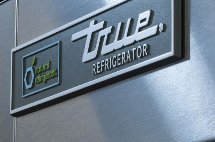 Sustainability Natural Refrigerant Logo on Refridgerator