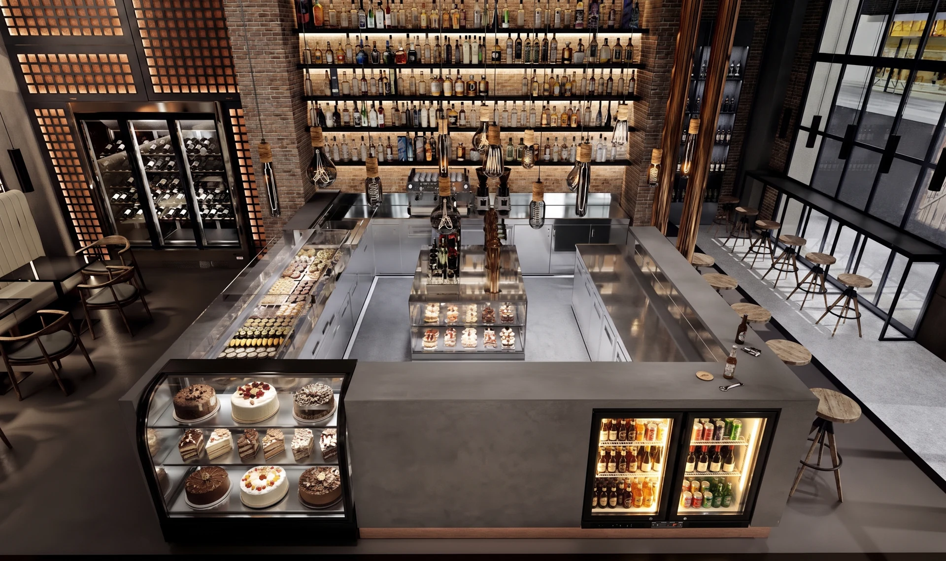 Display refrigeration in a hospitality setting