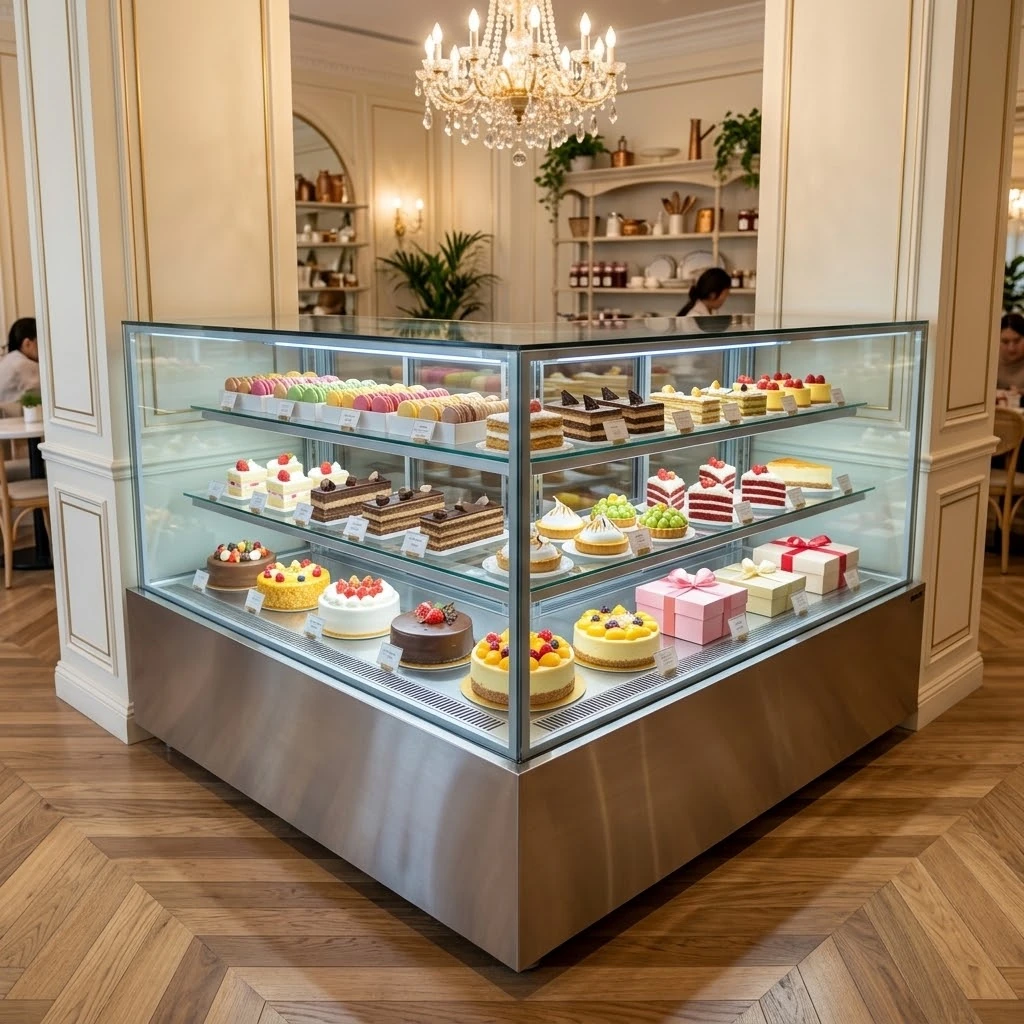 Custom cake refrigeration showcase